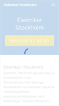 Mobile Screenshot of elektrikeristockholm.com